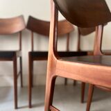 Set of 4 Scandinavian wooden chairs, danish desihn 1950