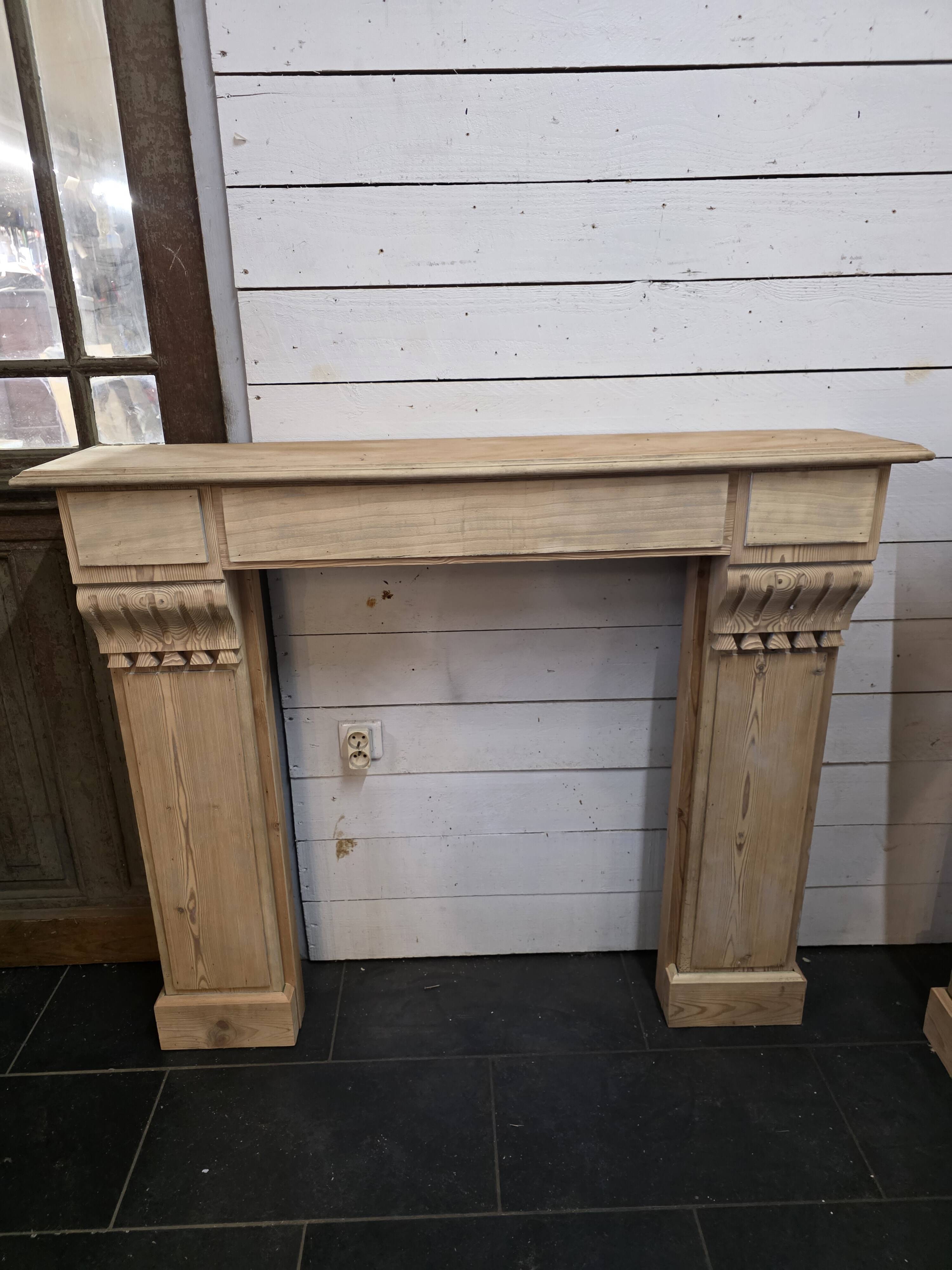 Wooden fireplace