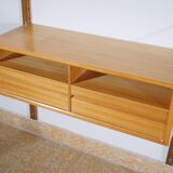 Poul cadovius modular shelving wall system royal, oak, danish design,1960s