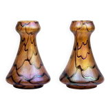 Pair of Art Nouveau iridescent glass vases – Pallme-König & Habel, circa 1900