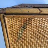 Bureau enfant en rotin avec son fauteuil