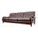 Rosewood and calf leather canapé from the 1960s, Rodeio by Jean Gillon, 1968.