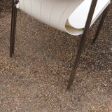 Pair of chrome and resin design armchairs