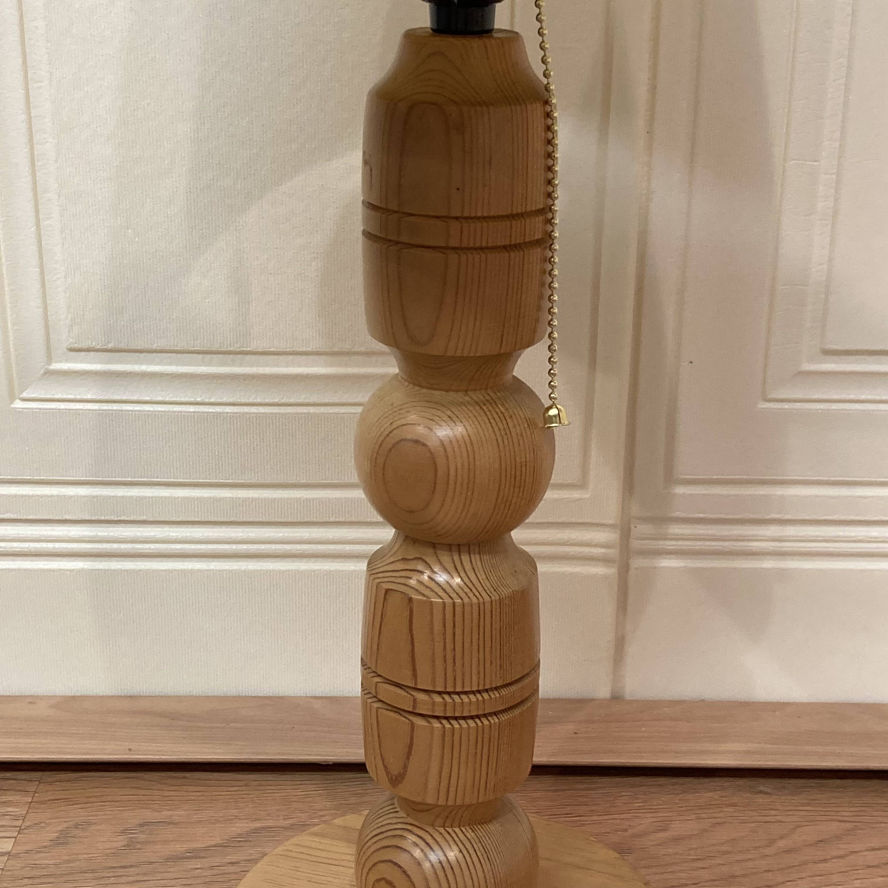 Solid wood lamp scandinavian design 1960.