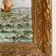Ancient painting, Marine, signed 20th century