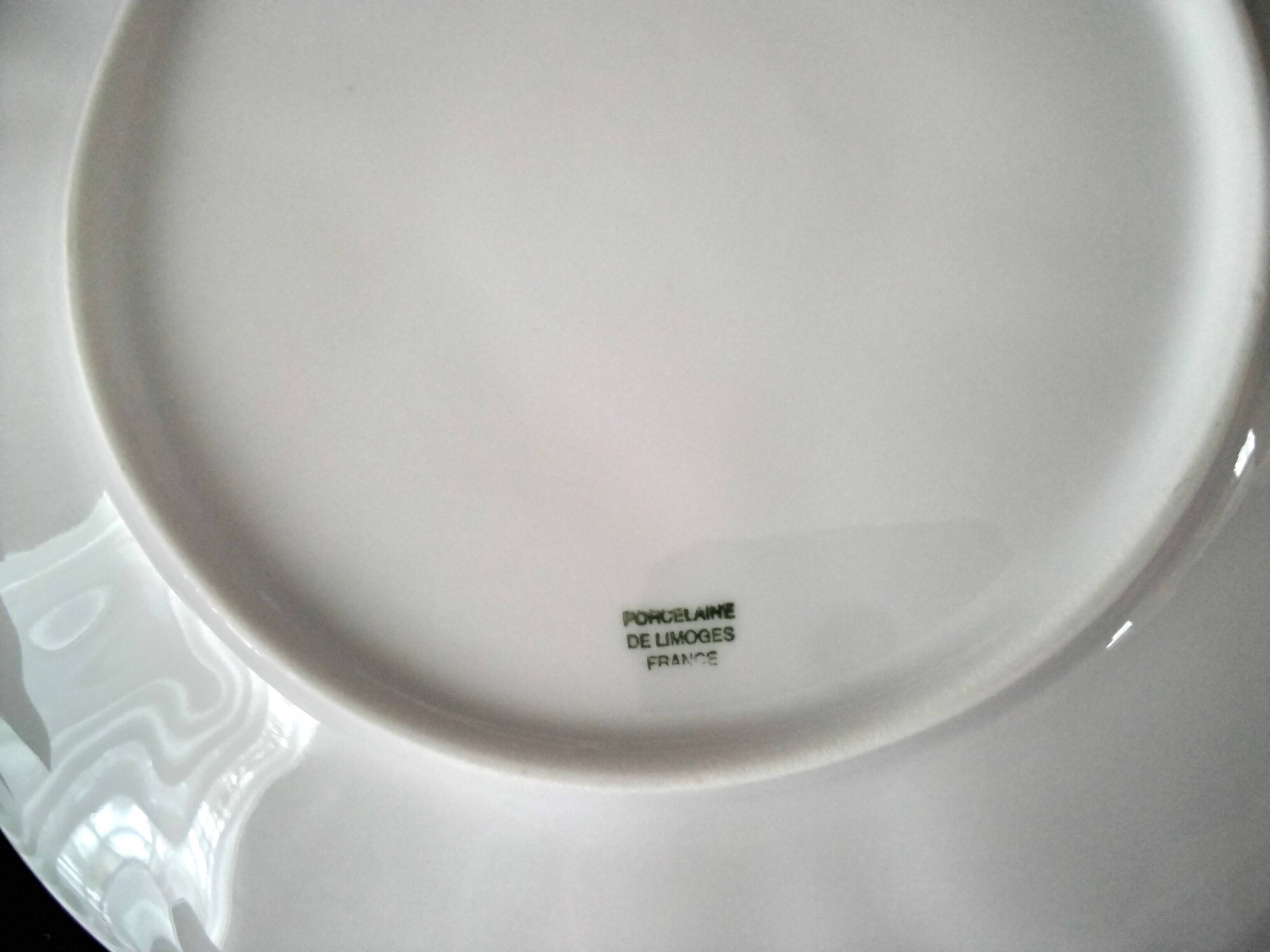 2 Limoges porcelain oyster plates