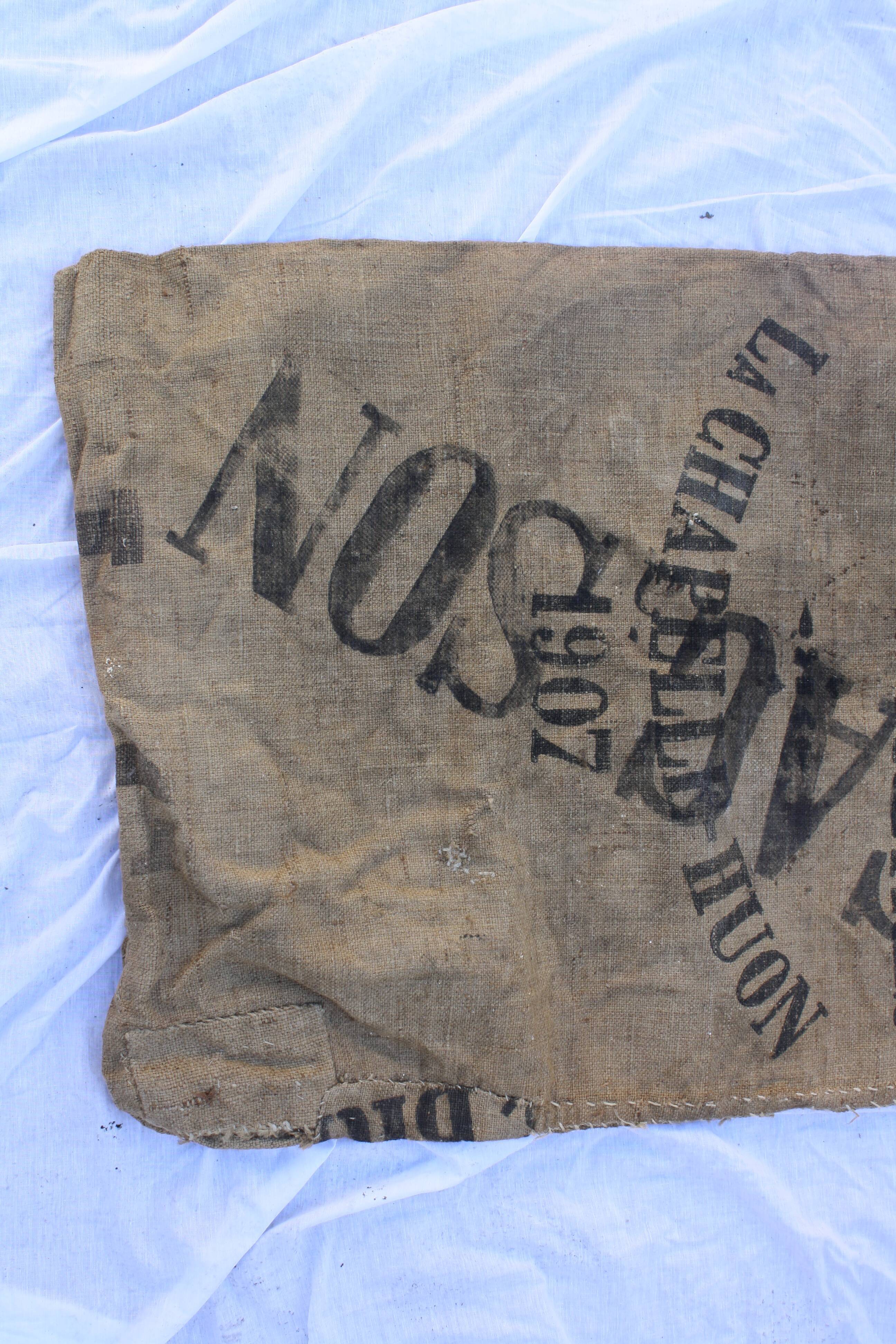 Former jute canvas bridge in 1907 priests bag