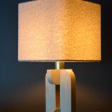 Italian mid century travertin table lamp