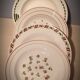Lot 4 assiettes creuses tons rouge et vert