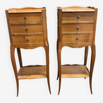Pair of bedside tables louis XV