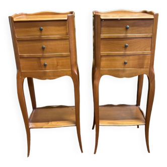 Pair of bedside tables louis XV