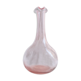 Pink soliflore vase in silly glass