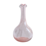 Vase soliflore rose en verre souflé