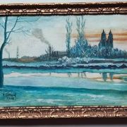 Peinture à l'huile de P. Gérard