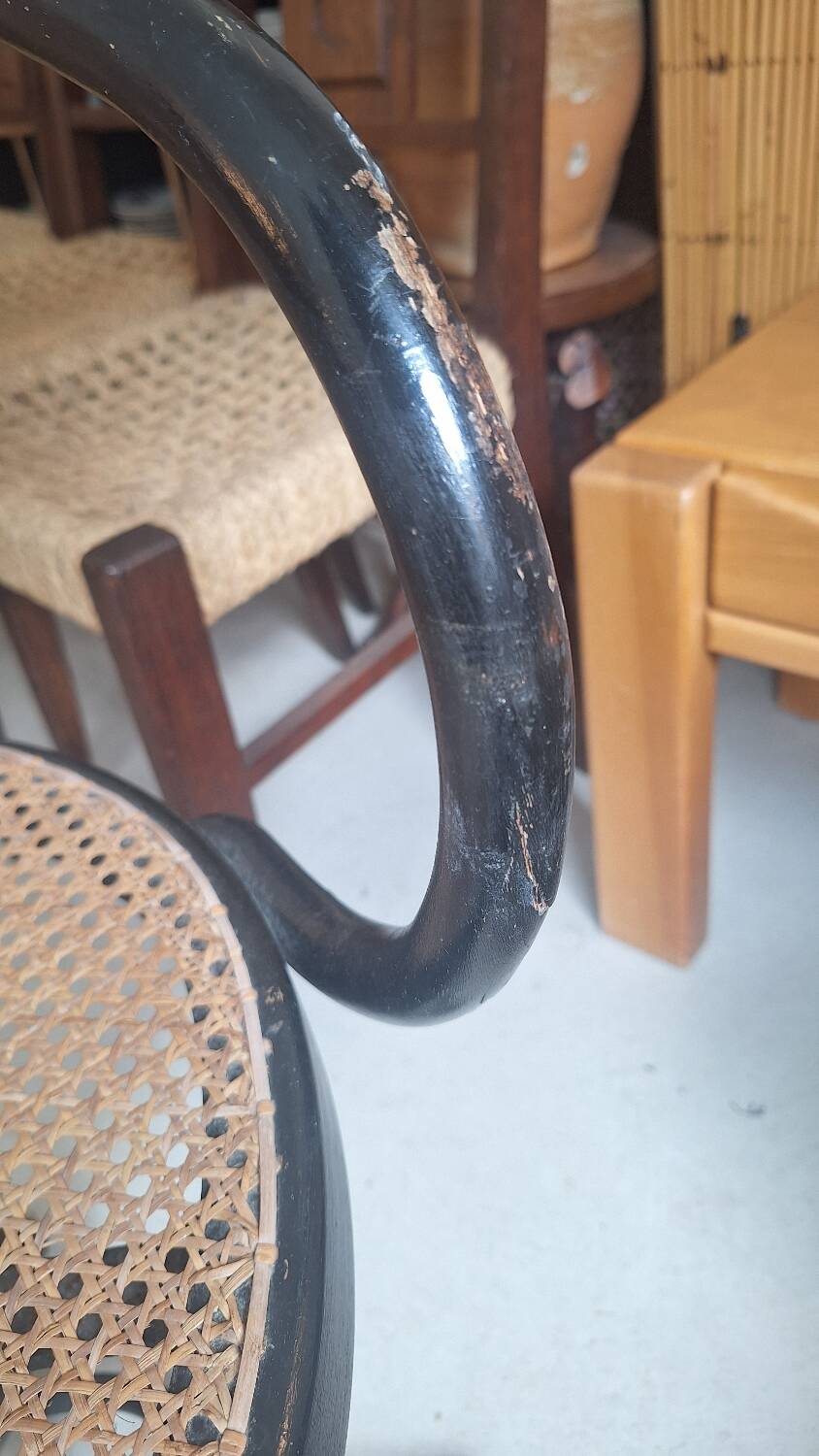 Thonet 5501 curved wooden armchair