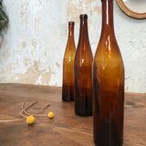 Lot of 6 bottles of bubbled glass.
