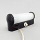 Bakelite and Milk Glass Wall Lamp, Czechoslovakia, 1950's