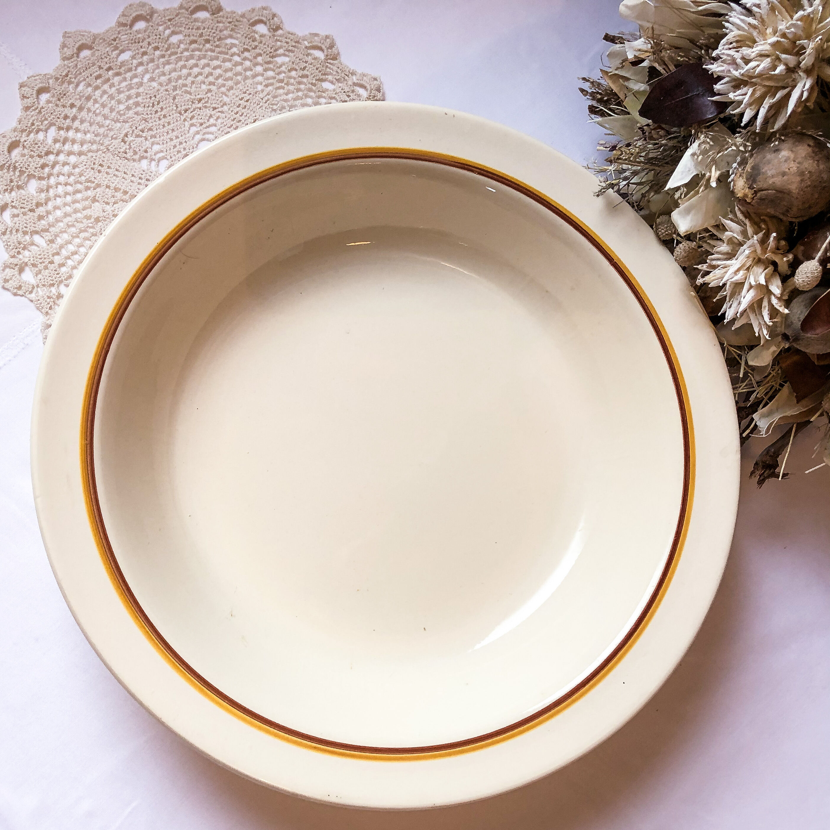 Large hollow dish Digoin Sarreguemine