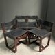 Ensemble de 6 chaises Gunther Hoffstead en cuir et palissandre pour Uniflex