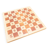 Beech wood chess board, new, with pieces in original box