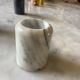 Series of 3 vintage marble candle holders