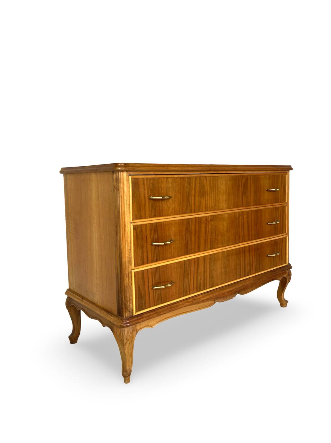 Commode italienne en noyer du milieu du siècle, années 1960.