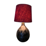 Lampe vintage en céramique noire