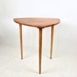 Table basse console polonaise en forme de feuille des années 70