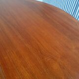 Danish teak round extending dining table