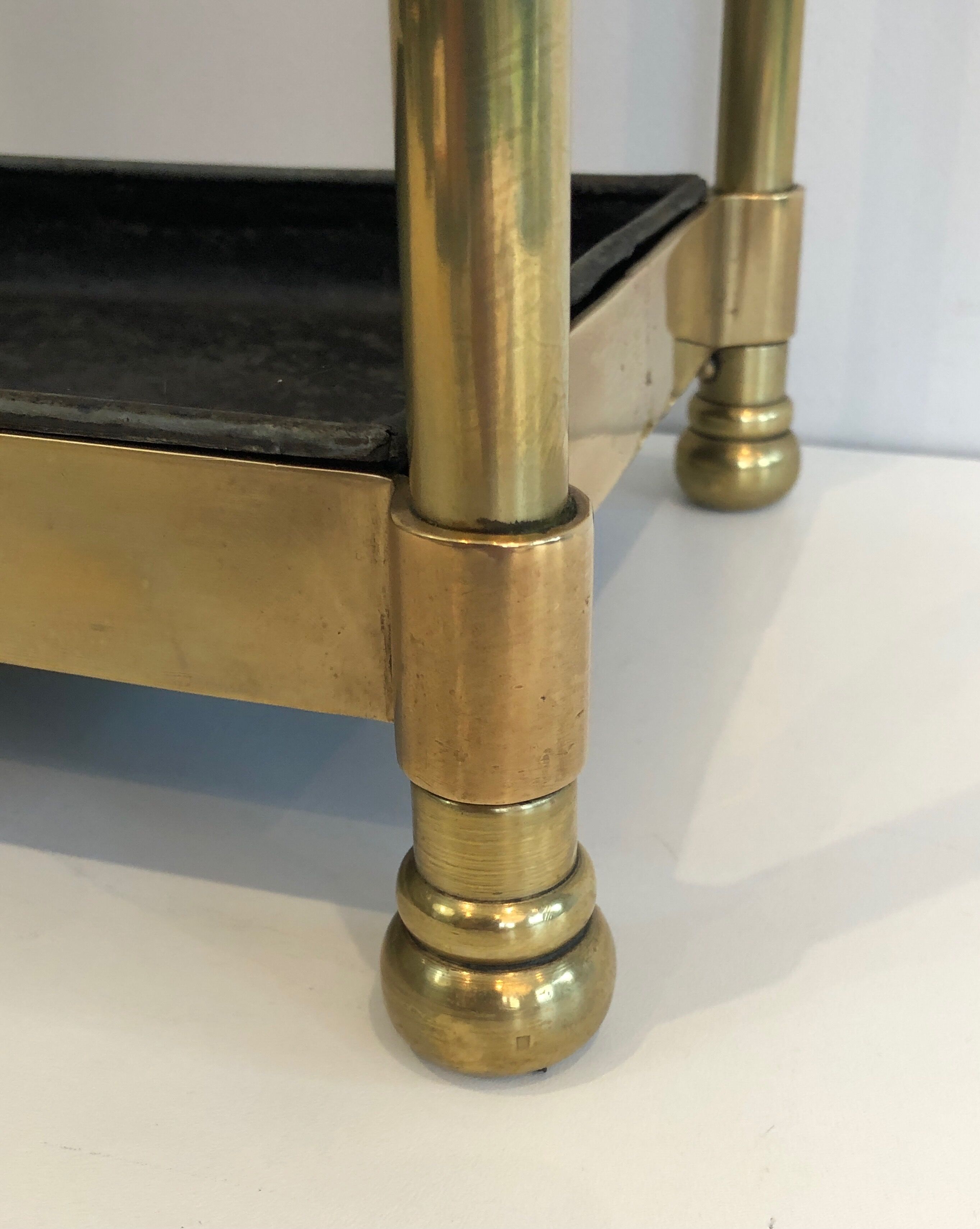 Rectangular umbrella holder in brass and cast iron. french work. around 1900