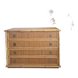 Rattan chest of drawers circa 1970 - Dal Vera