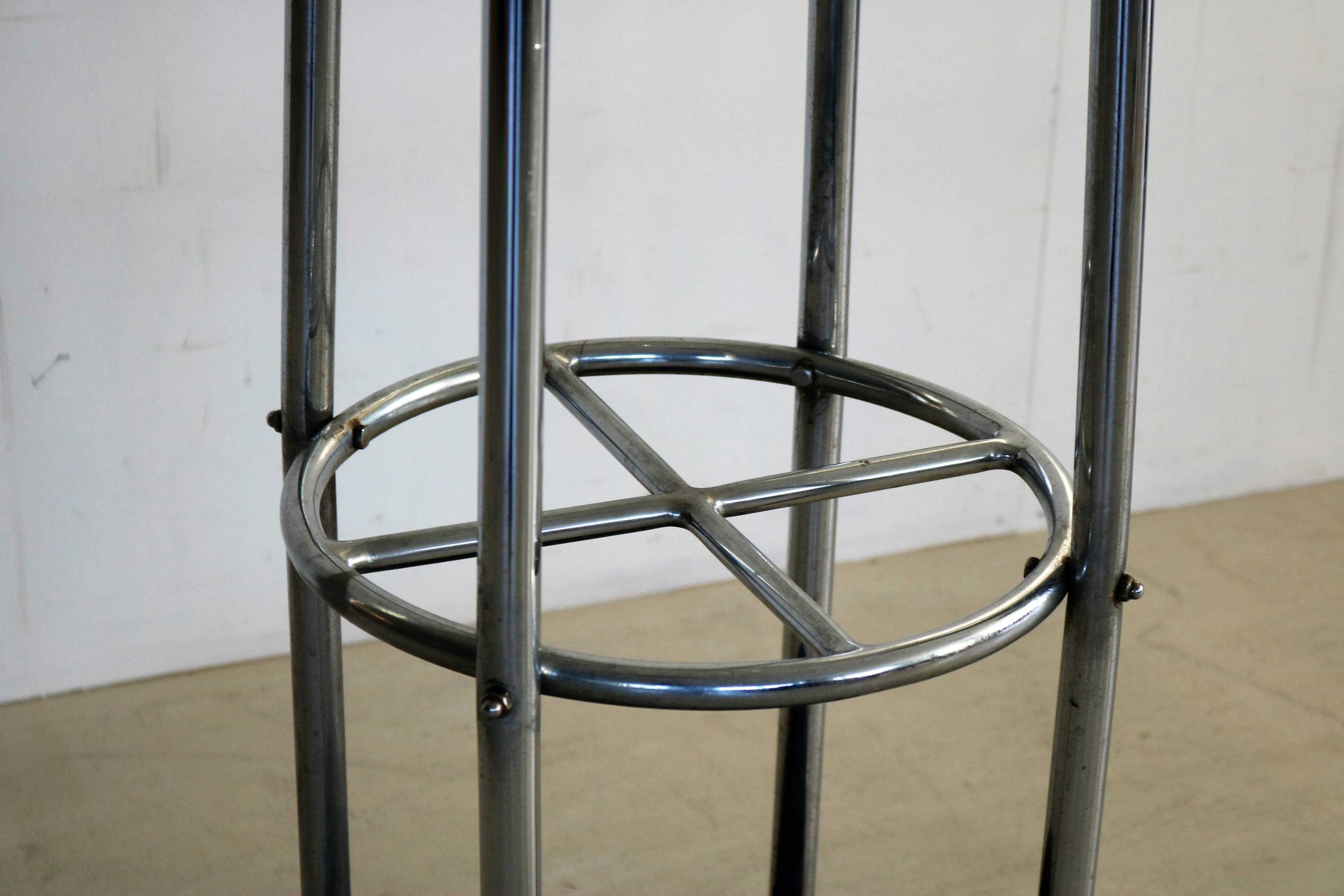 vintage standing coat rack | 70s | chrome