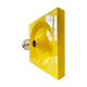 Yellow metal wall lamp by Klaus Hempel for Kaiser Leuchten, 1970s