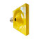 Yellow metal wall lamp by Klaus Hempel for Kaiser Leuchten, 1970s