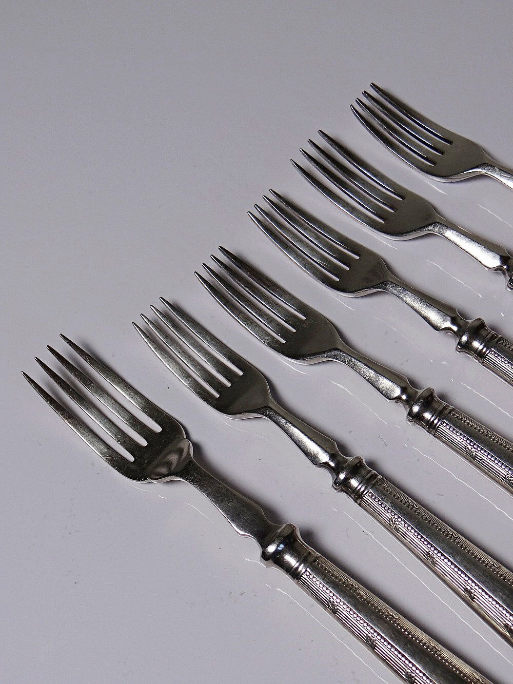 Dessert or entremets forks Mappin & Webb antique silver-plated
