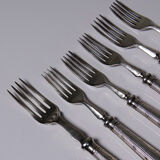 Dessert or entremets forks Mappin & Webb antique silver-plated