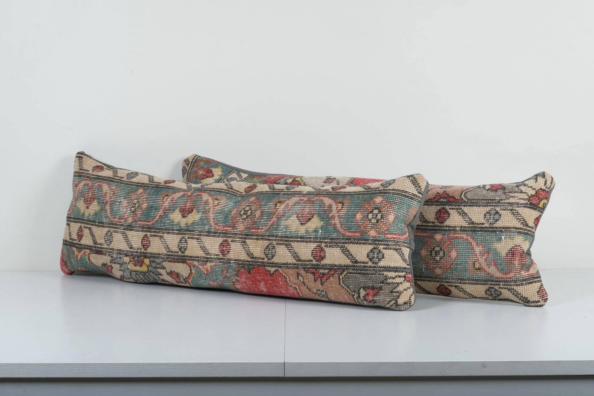 Set of 2 vintage Turkish cushion covers 30x76 cm