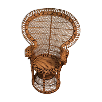 Armchair Emmanuelle vintage rattan
