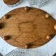 Wooden top and art deco glass 30s