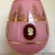 Pink opaline cameo vase