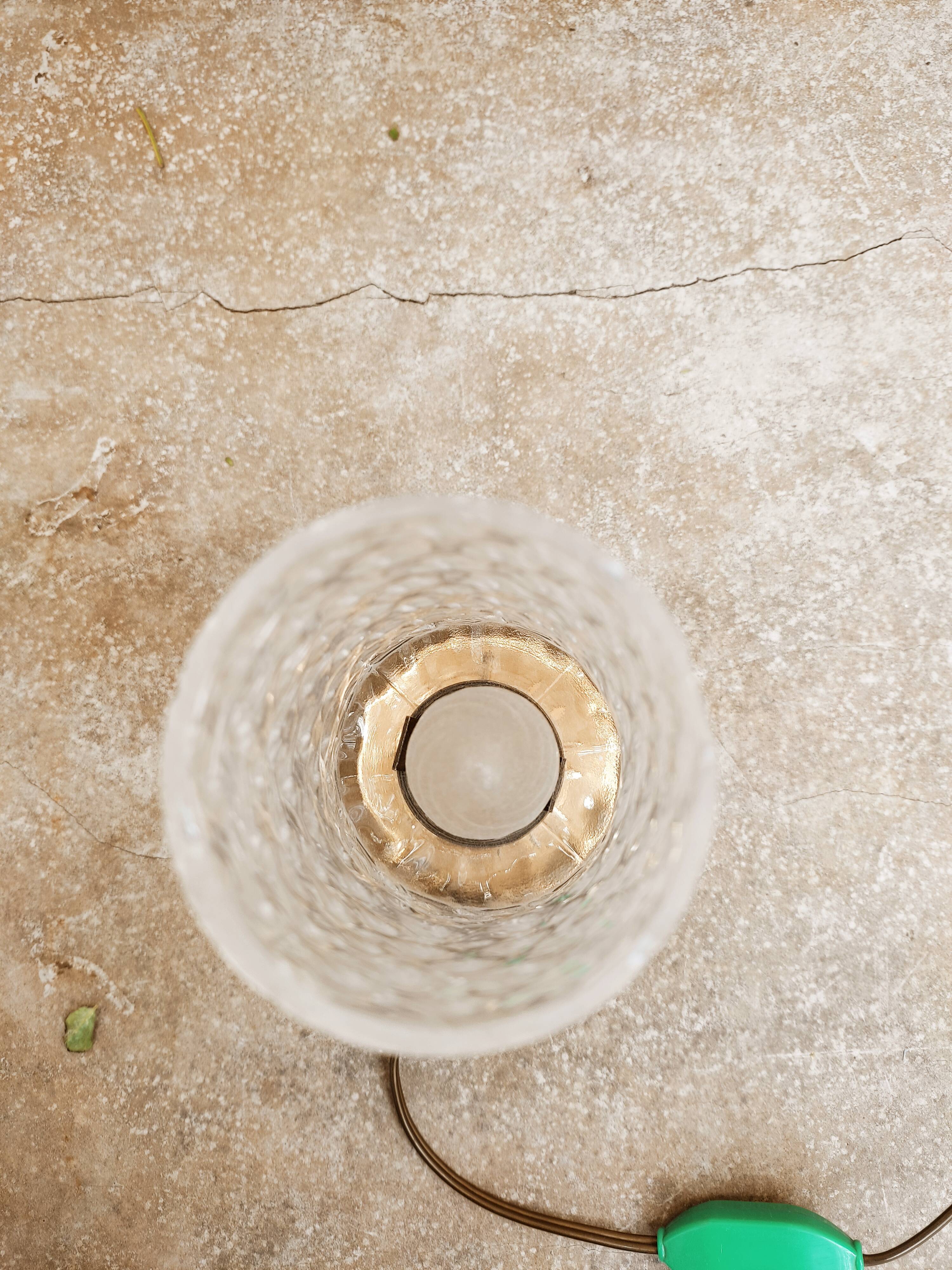 Brass and glass lamp 50s