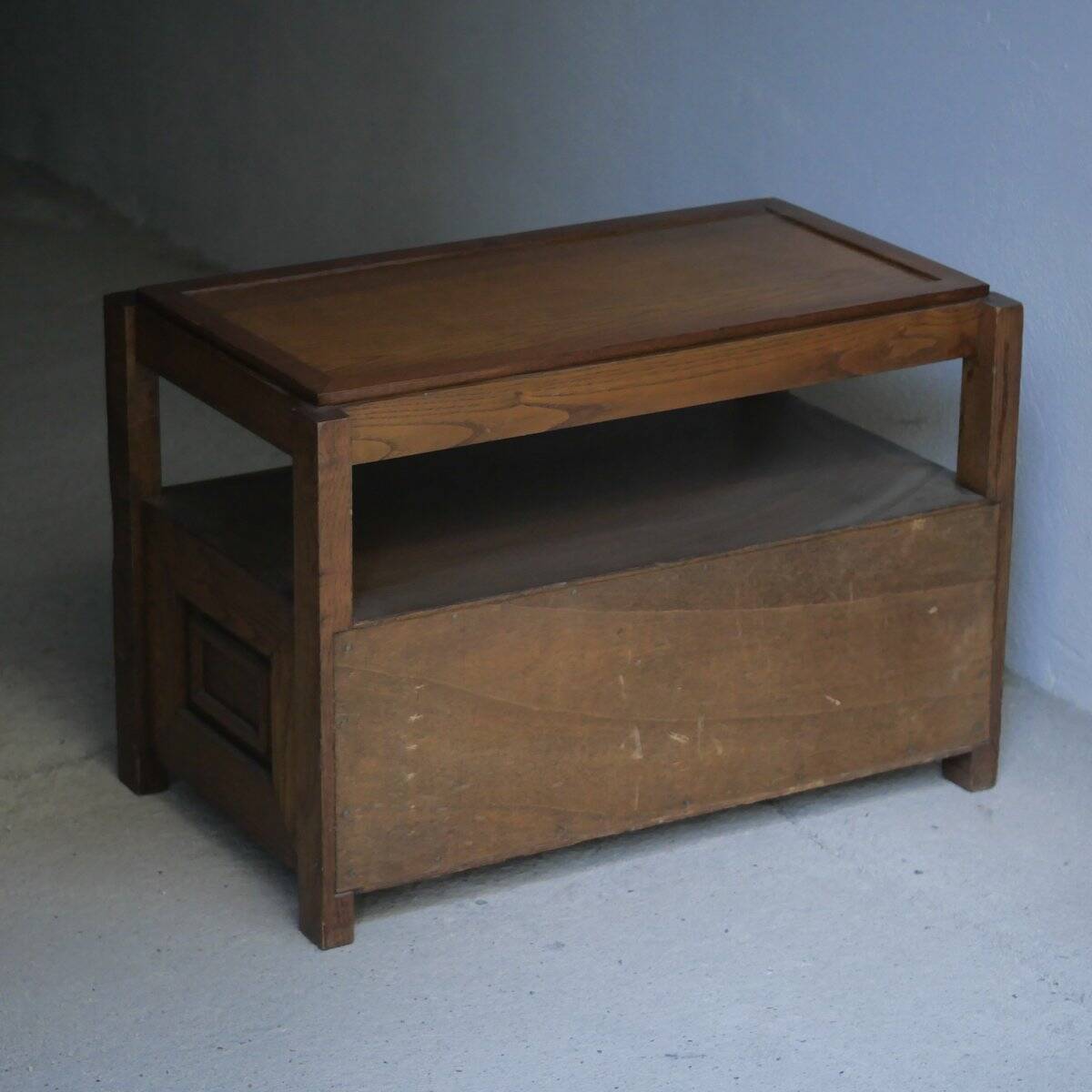 Low wooden cabinet with tray, 1965