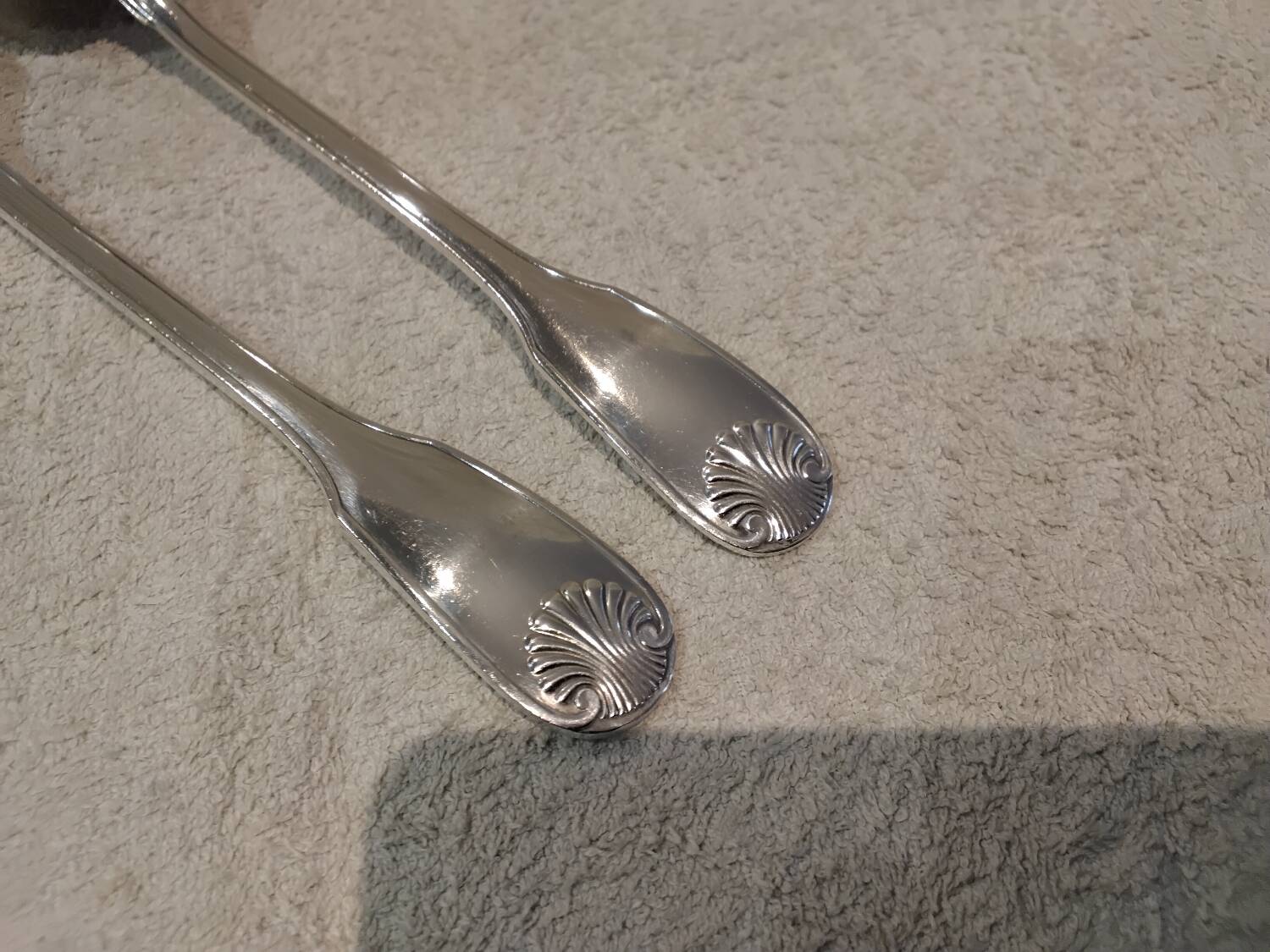 Silver plated stew spoon fork by Christofle Vendome
