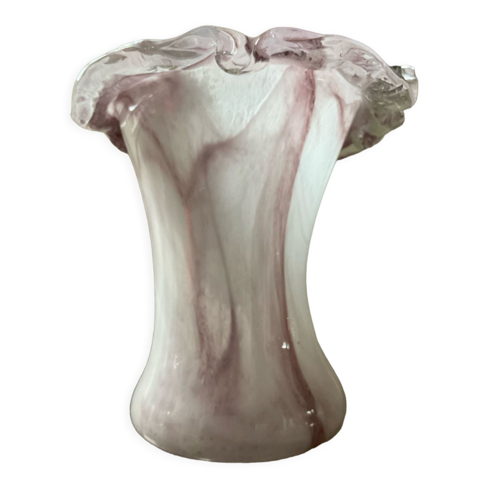 Vase champignon vintage en pâte de verre Murano