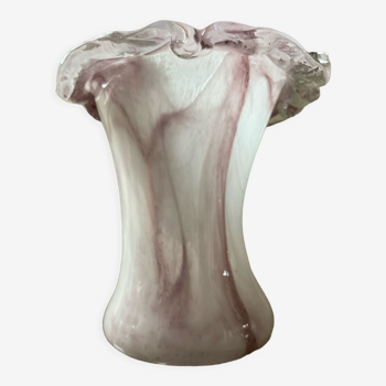 Vase champignon vintage en pâte de verre Murano