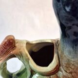 Zoomorphic pitcher barbotine Saint Clément Mallard Duck A028