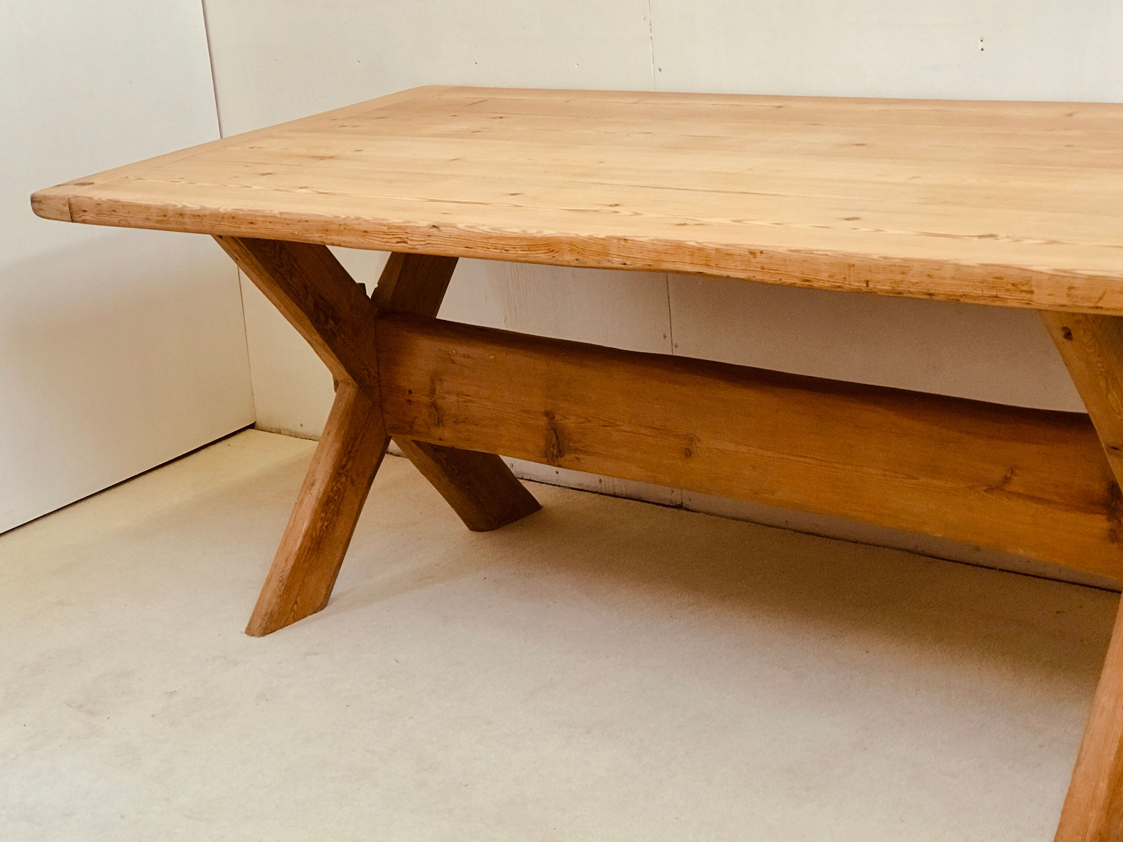 Country pine old table.