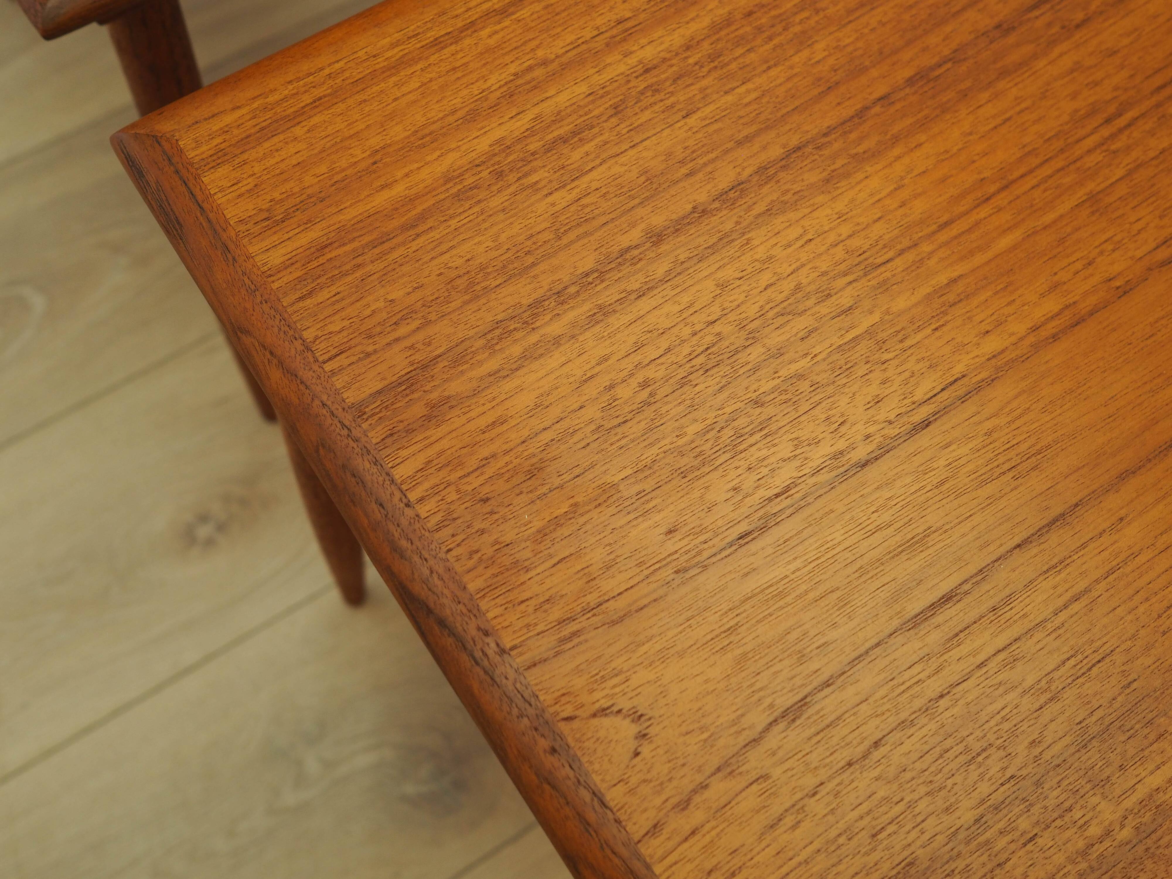 Nest of teak tables, Danish design, 1970s, made in Denmark