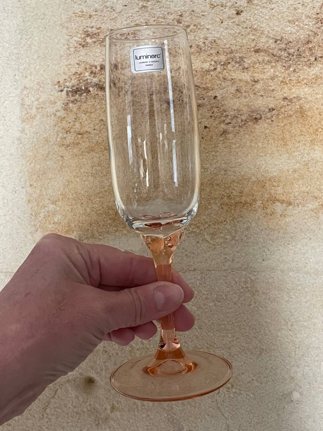 6 two-coloured champagne flutes Luminarc Véronèse