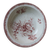 Plat creux Sarreguemines modèle FONTANGES blanc/rose